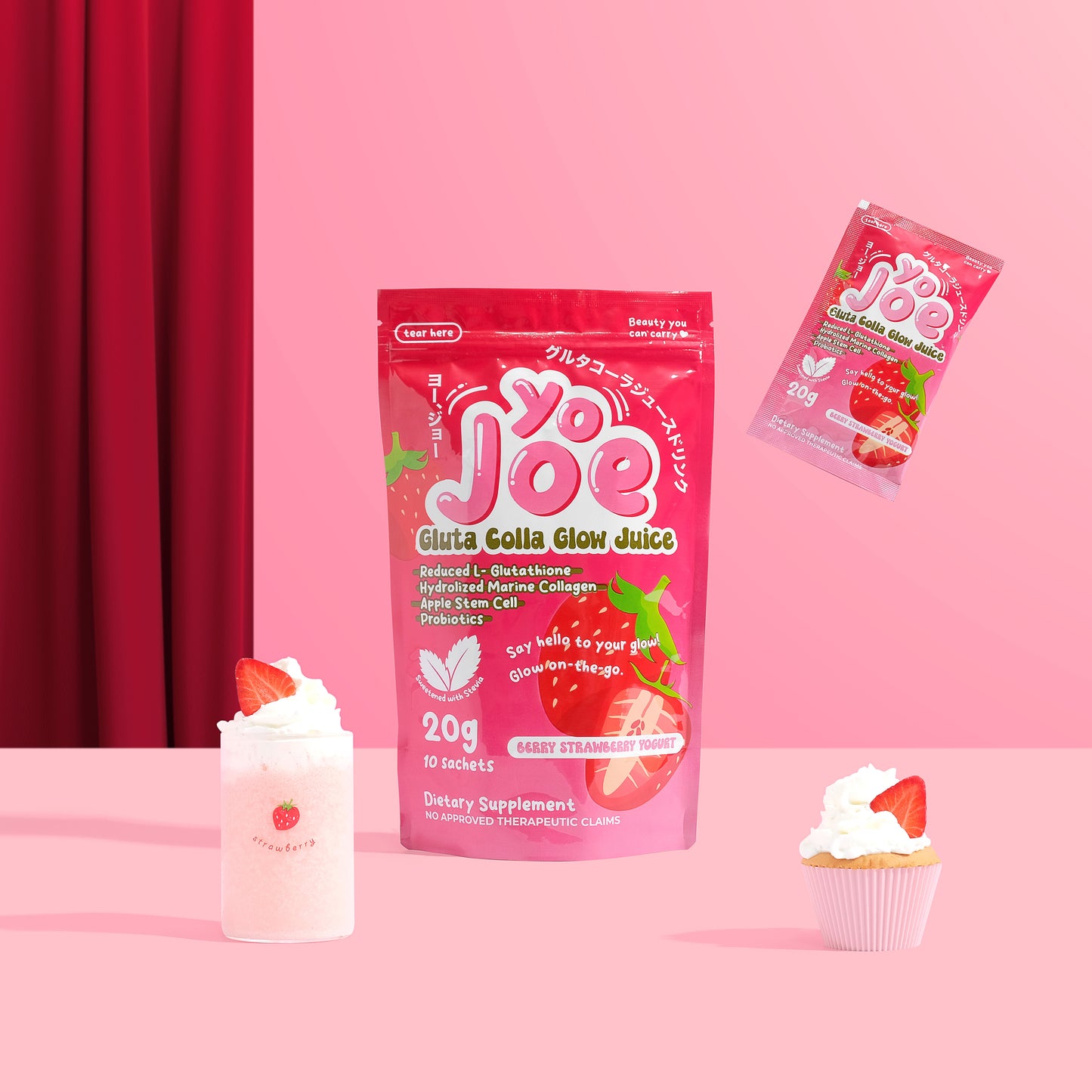 Gluta Colla Glow Juice (Berry Strawberry Yogurt)