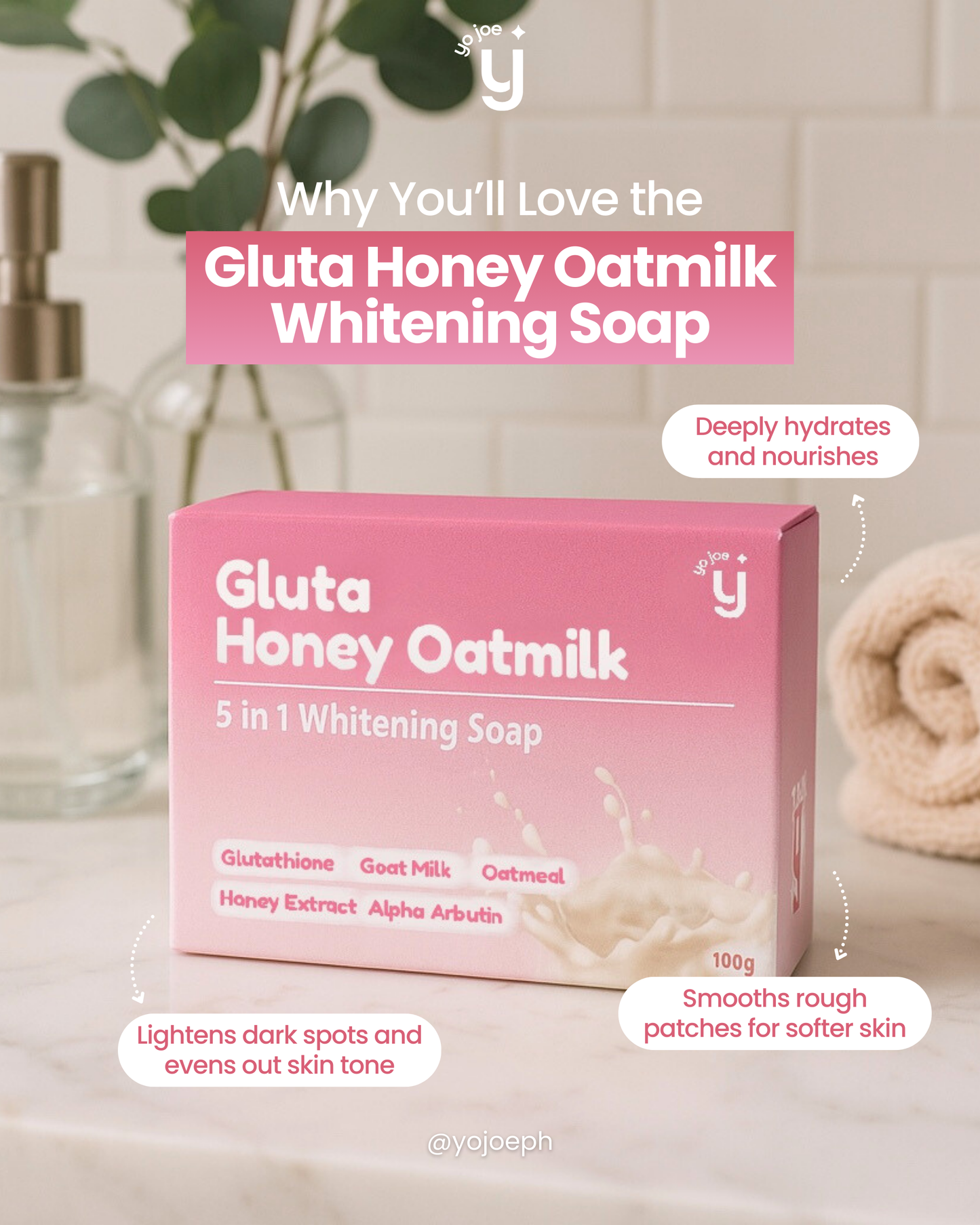 Yo Joe Gluta Honey Oatmilk Soap