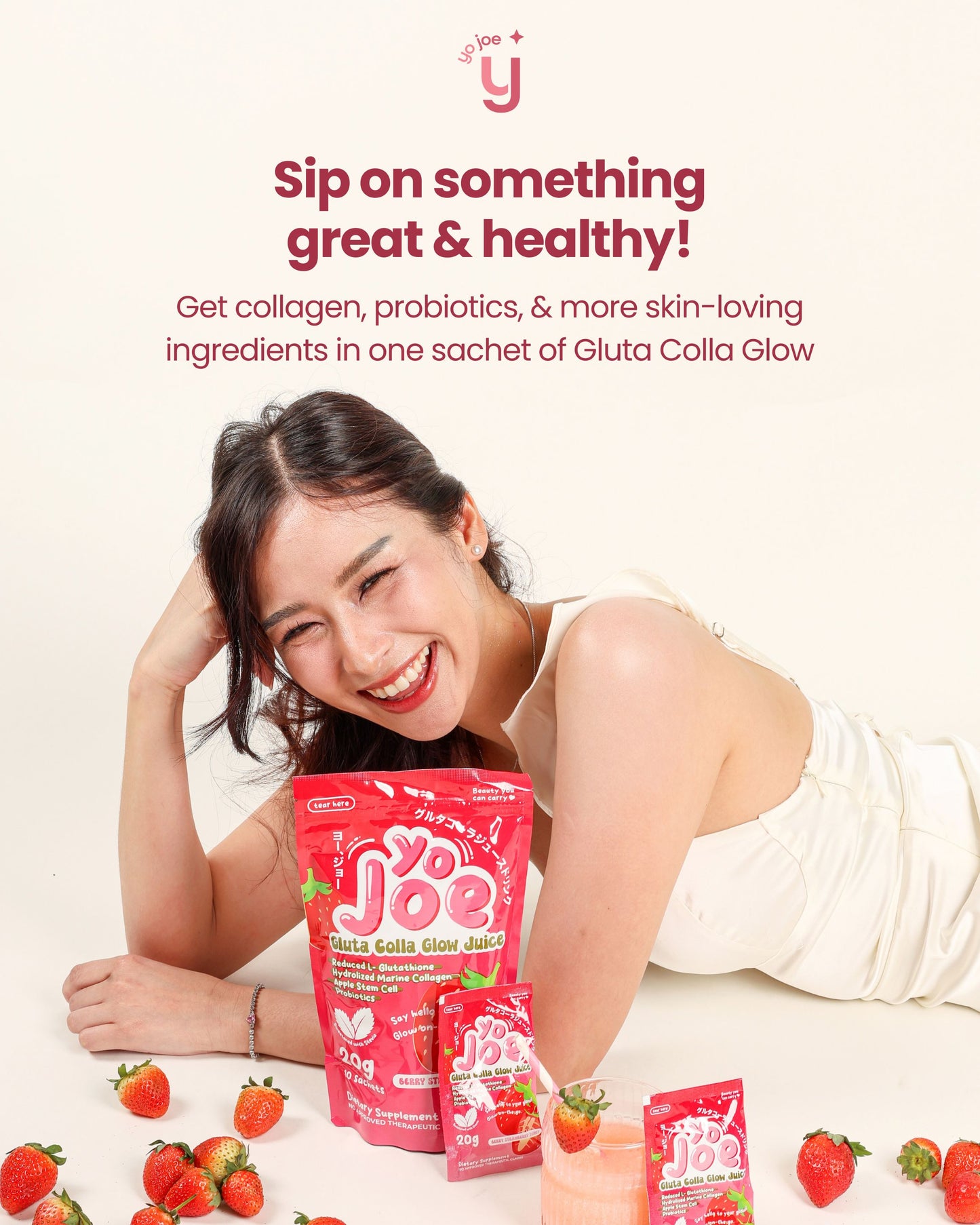 Gluta Colla Glow Juice (Berry Strawberry Yogurt)